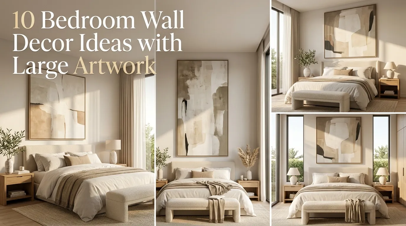 10 Bedroom Wall Decor Ideas with Large Artwork
