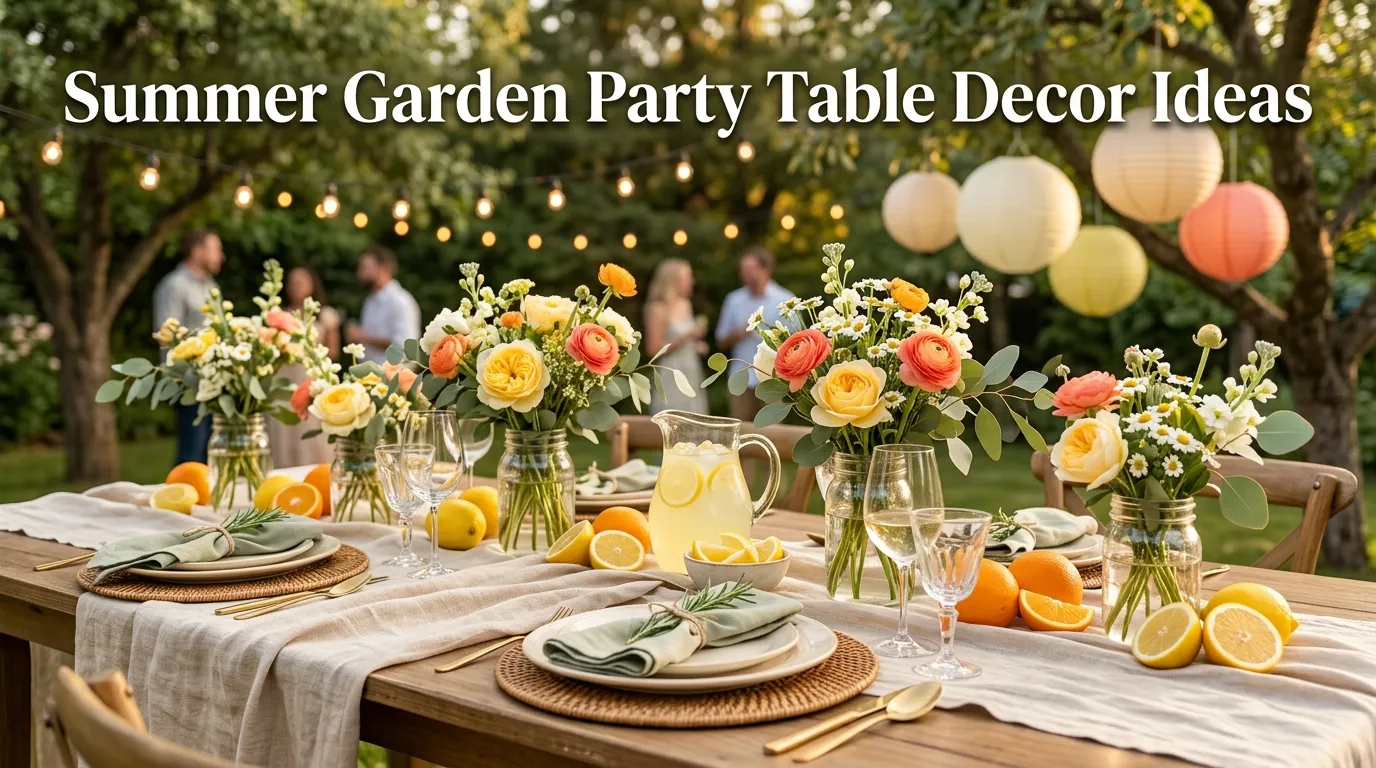 11 Summer Garden Party Table Decor Ideas
