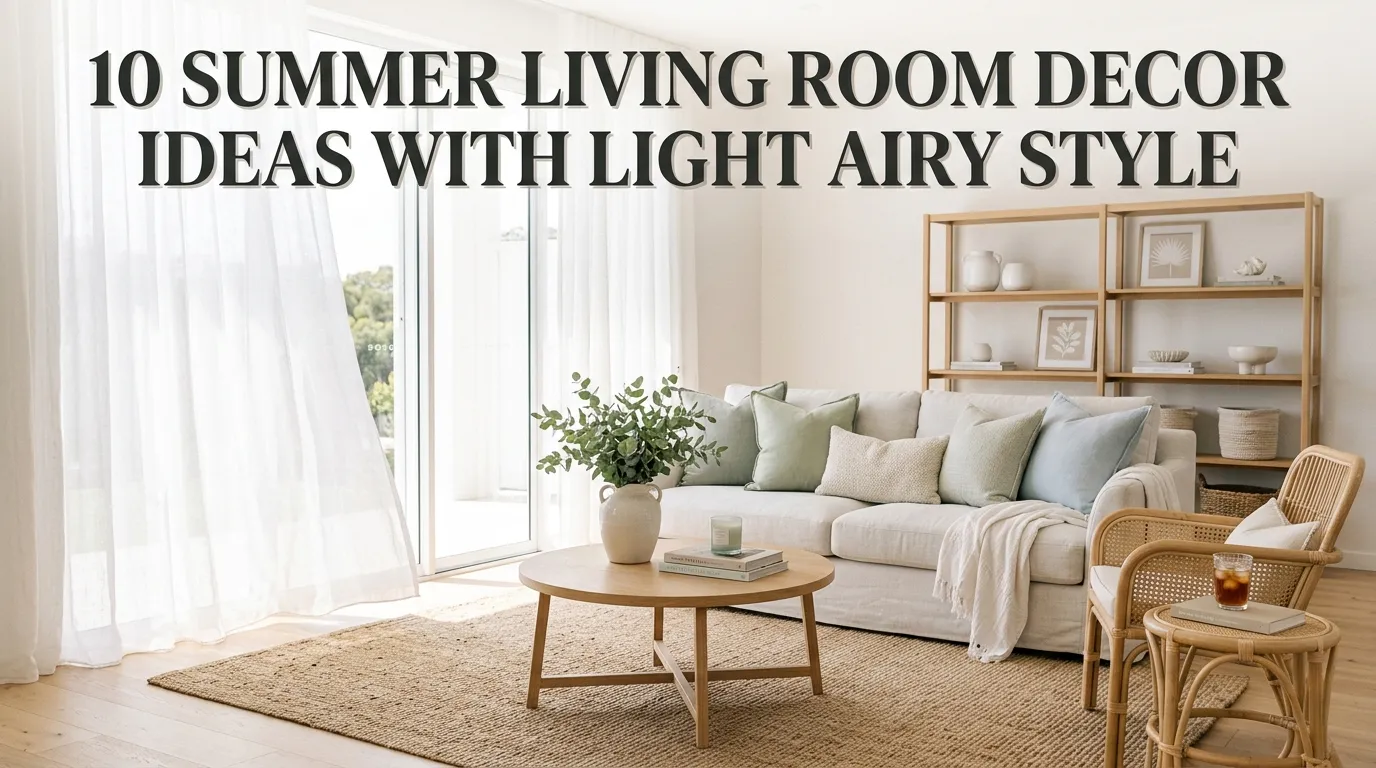 Summer Living Room Decor Ideas With Light Airy Style