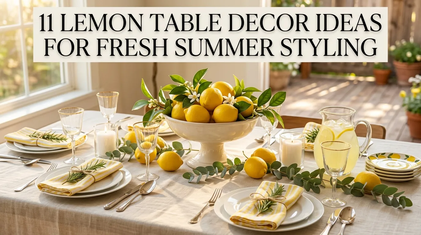 Lemon Table Decor Ideas for Fresh Summer Styling