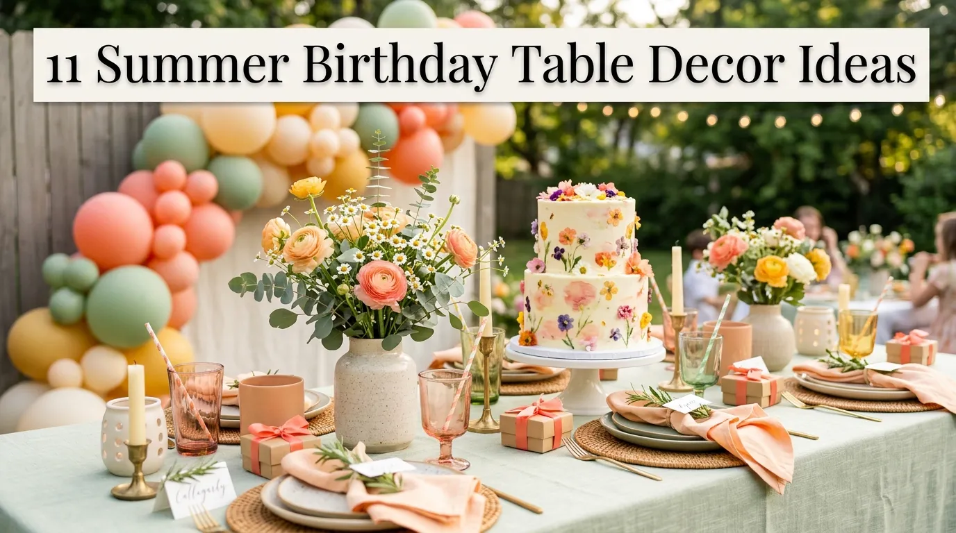 11 Summer Birthday Table Decor Ideas