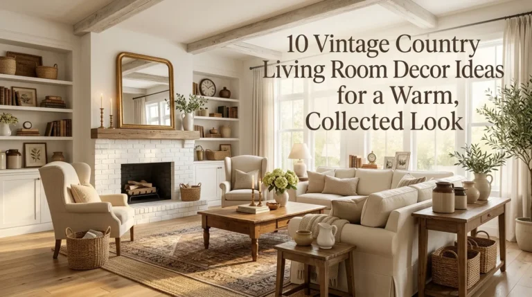10 Vintage Country Living Room Decor Ideas for a Warm, Collected Look