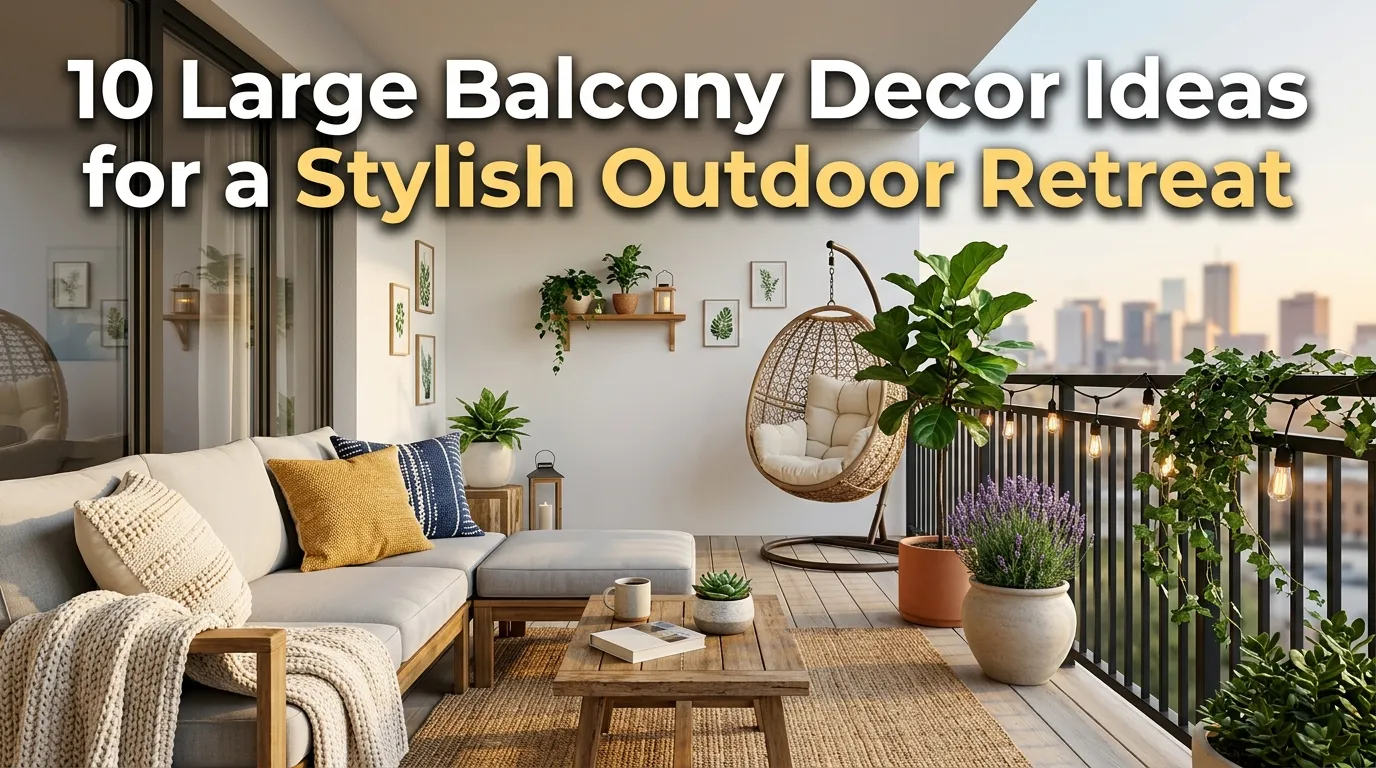 10 Large Balcony Decor Ideas for a Stylish Outdoor Retreat
