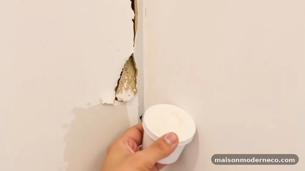 Applying Joint Compound to Fill Gaps - What to Do If the Drywall Corner Is Crooked Where the Backsplash Ends