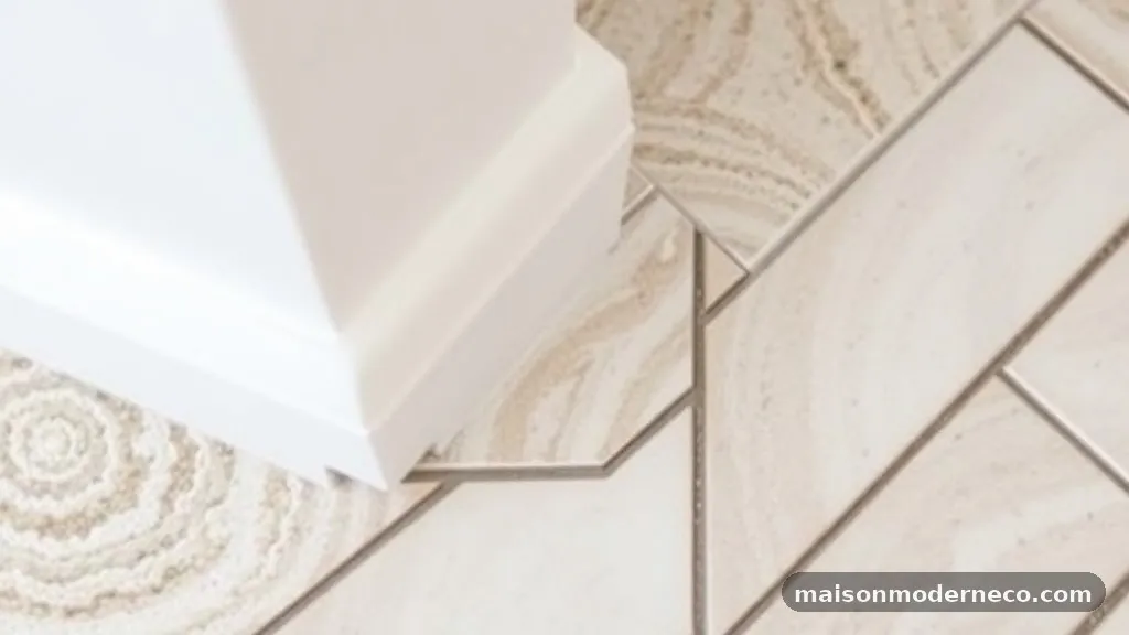 How to End a Herringbone Tile Pattern Neatly Against an Open Wall Edge