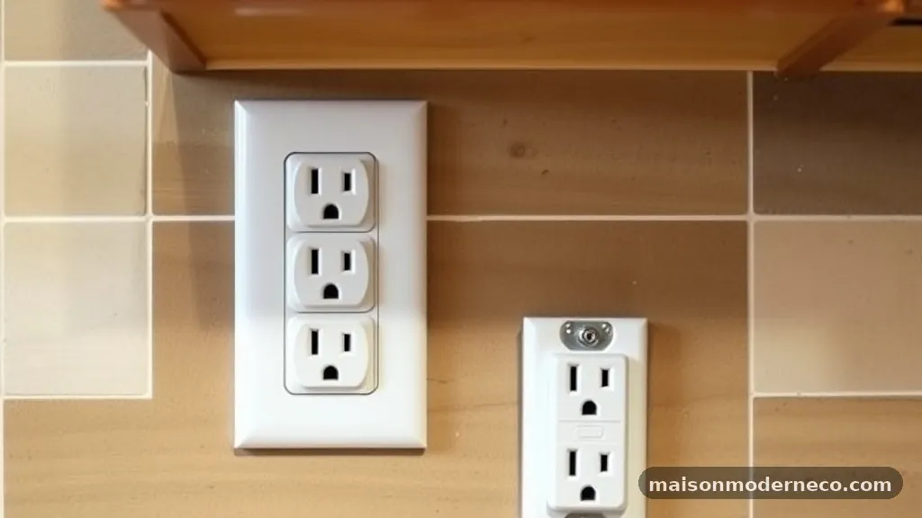 Installing the New Receptacle Box - Can You Move an Outlet Lower to Hide It Under Upper Kitchen Cabinets?