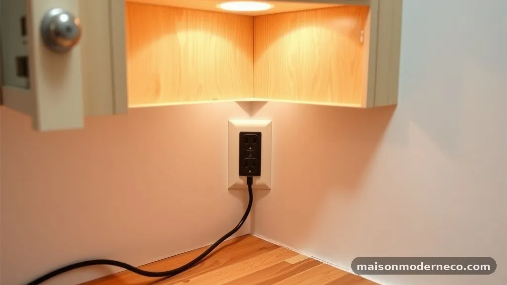 Managing Drywall Repair and Finishing - Can You Move an Outlet Lower to Hide It Under Upper Kitchen Cabinets?