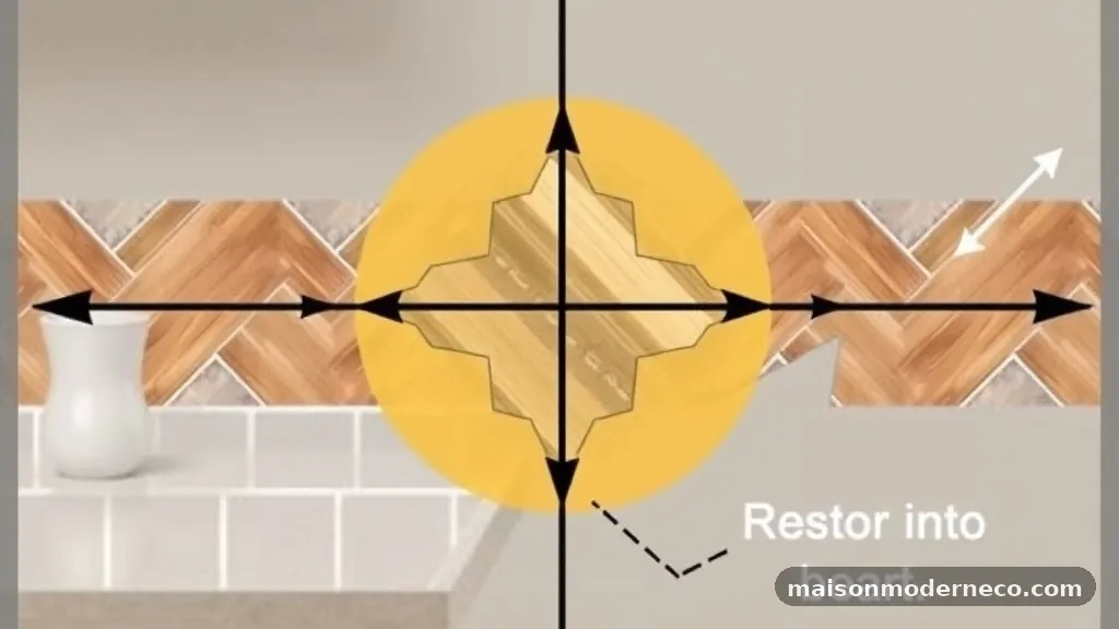 Managing the Bottom Edge and Countertop Gap - How to Find the Exact Center Point When Starting a Herringbone Backsplash