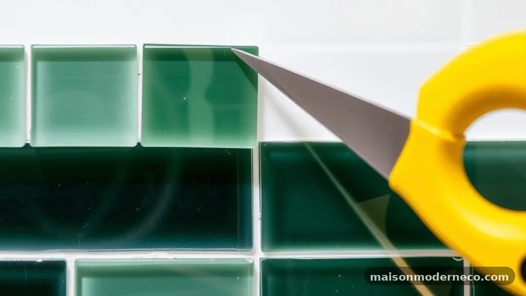 Proper Installation and Edge Profiles - How to Cut a Clean Finished Edge on Glass Mosaic Backsplash Sheets