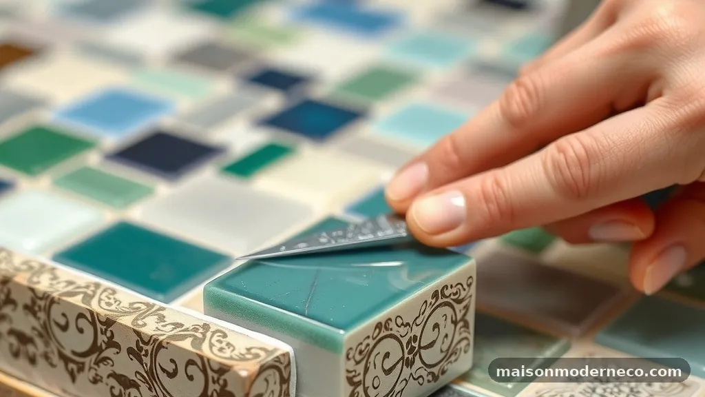 Refining Edges with Polishing Stones - How to Cut a Clean Finished Edge on Glass Mosaic Backsplash Sheets