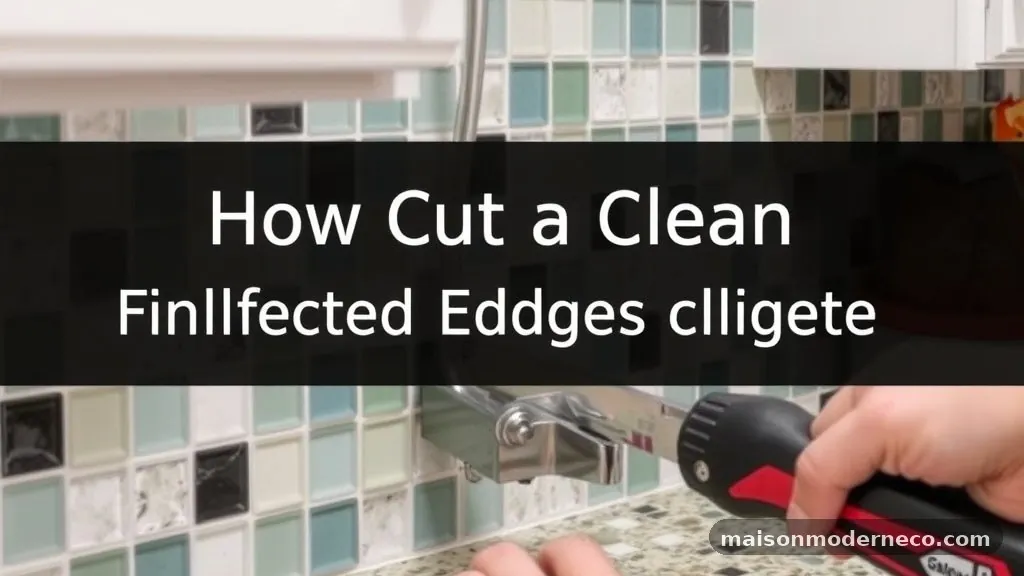 Safety First in the Workshop - How to Cut a Clean Finished Edge on Glass Mosaic Backsplash Sheets